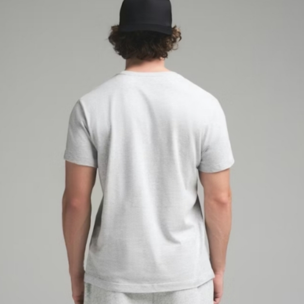 SKIMS men's crewneck short sleeve tee - heather gray - size large - Picture 2 of 9